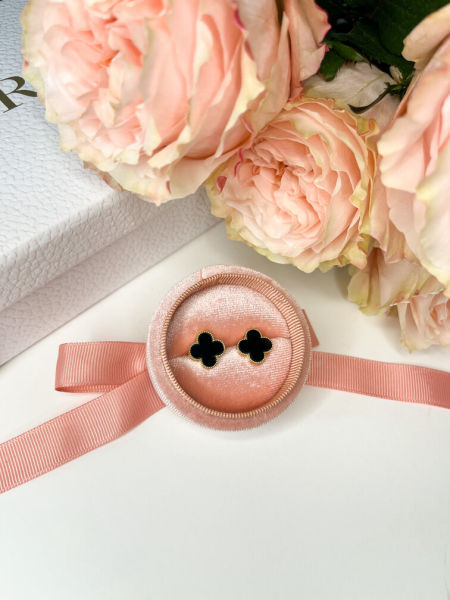 Kolczyki koniczyny-czarne