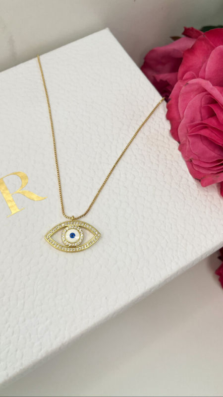 Złoty naszyjnik z okiem