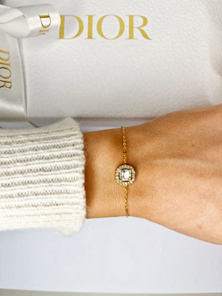 Bransoletka z kwadratowym diamencikiem