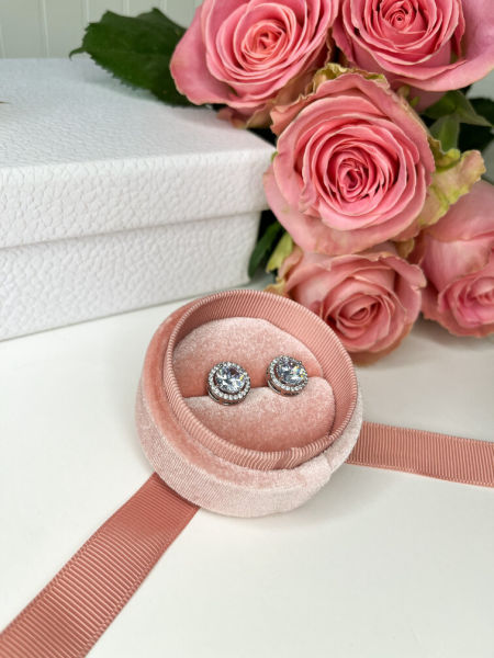 Okrągłe diamenciki-srebrne