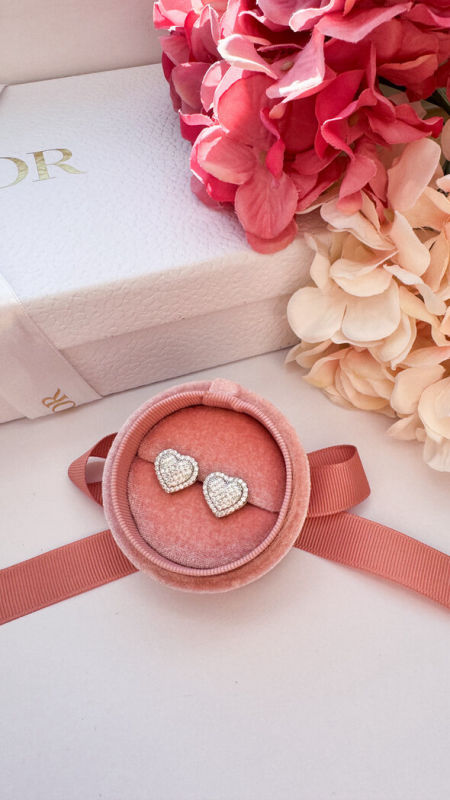 Kolczyki-srebrne serca z diamencikami